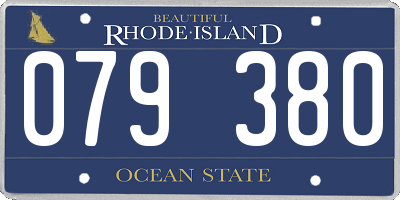 RI license plate 079380