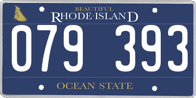 RI license plate 079393