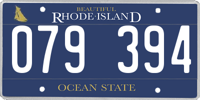 RI license plate 079394
