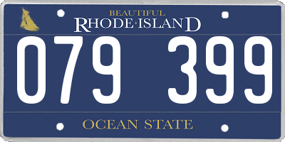 RI license plate 079399