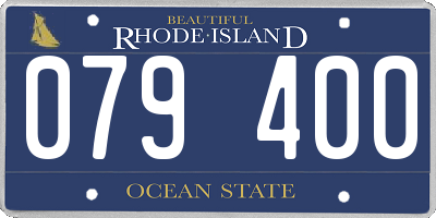 RI license plate 079400