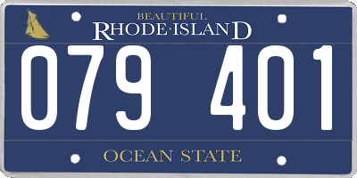 RI license plate 079401