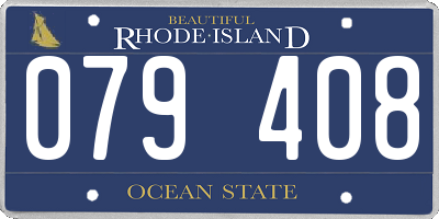 RI license plate 079408