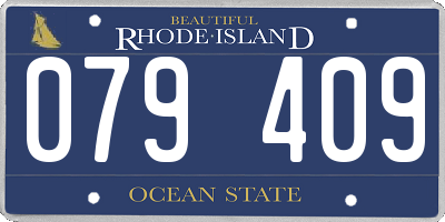 RI license plate 079409