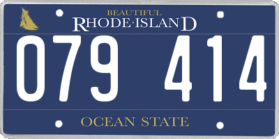RI license plate 079414