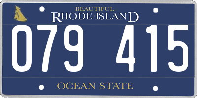 RI license plate 079415