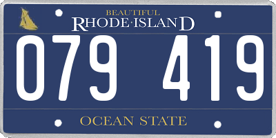 RI license plate 079419