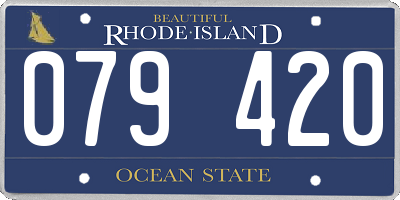 RI license plate 079420