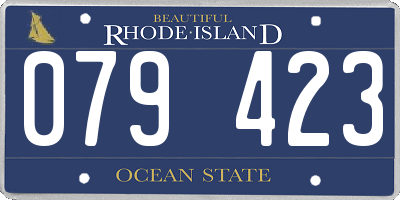 RI license plate 079423