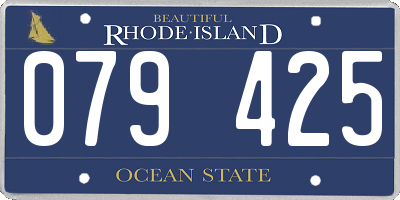 RI license plate 079425