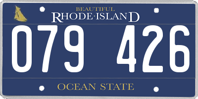 RI license plate 079426