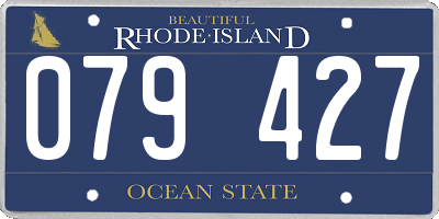 RI license plate 079427