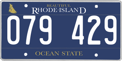 RI license plate 079429