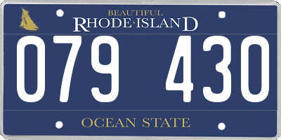 RI license plate 079430