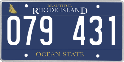 RI license plate 079431