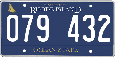 RI license plate 079432