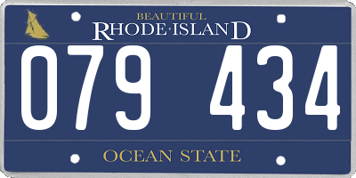 RI license plate 079434