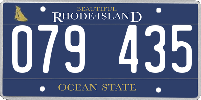 RI license plate 079435