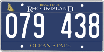 RI license plate 079438