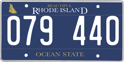 RI license plate 079440