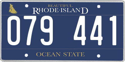 RI license plate 079441