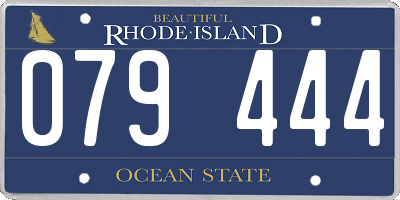 RI license plate 079444