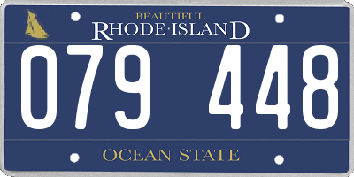 RI license plate 079448