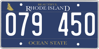 RI license plate 079450