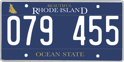 RI license plate 079455