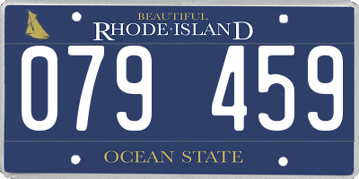 RI license plate 079459