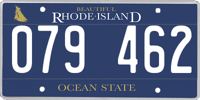 RI license plate 079462