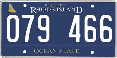 RI license plate 079466