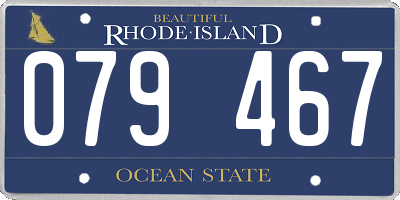 RI license plate 079467