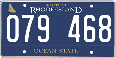 RI license plate 079468