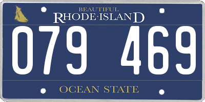 RI license plate 079469