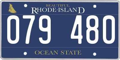 RI license plate 079480