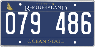 RI license plate 079486