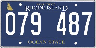 RI license plate 079487