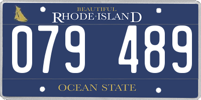 RI license plate 079489
