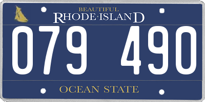 RI license plate 079490