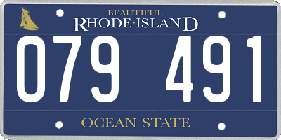 RI license plate 079491