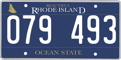 RI license plate 079493