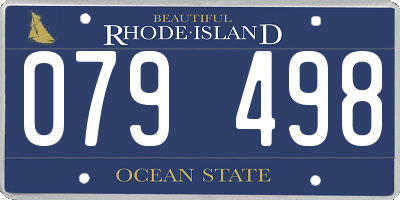 RI license plate 079498