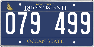 RI license plate 079499