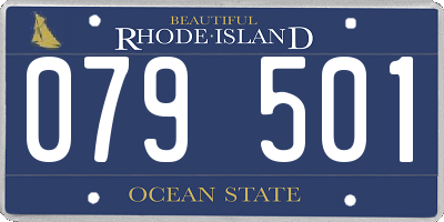 RI license plate 079501
