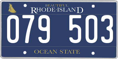 RI license plate 079503