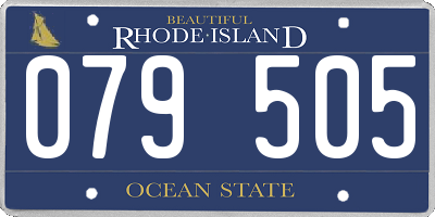 RI license plate 079505