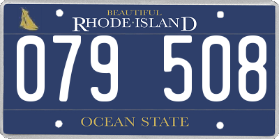 RI license plate 079508