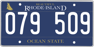 RI license plate 079509