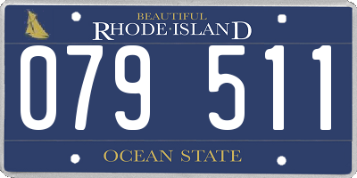 RI license plate 079511